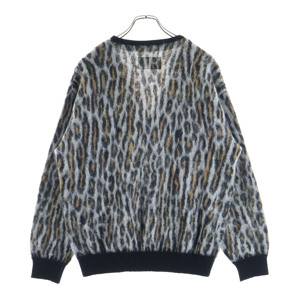 WACKO MARIA(ワコマリア) 22SS MARIA LEOPARD MOHAIR KNIT CARDIGAN マリア レオパード モヘア ニットカーディガン グレー