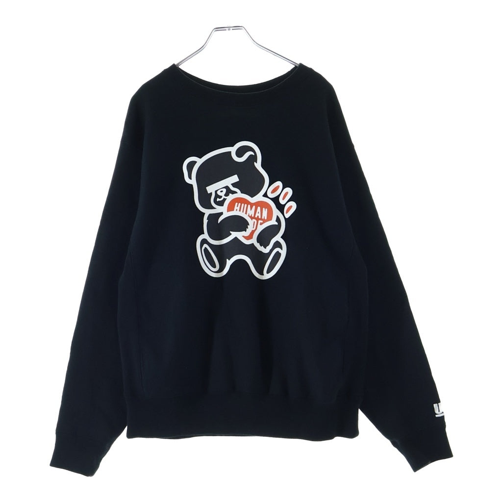 HUMAN MADE(ヒューマンメイド) 25AW ×UNDERCOVER HEAVYWEIGHT SWEATSHIRT UC2E9815 アンダーカバー ヘビーウェイト クルーネック長袖スウェットトレーナー ブラック