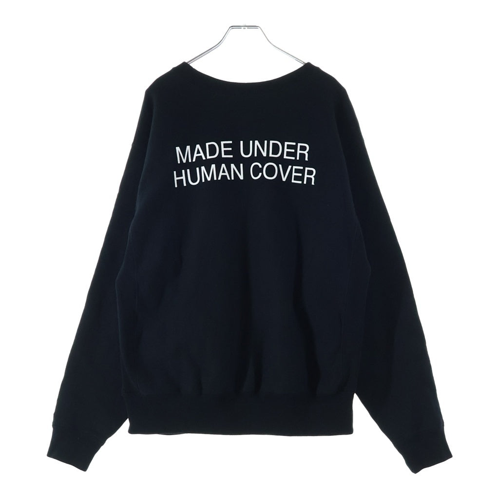 HUMAN MADE(ヒューマンメイド) 25AW ×UNDERCOVER HEAVYWEIGHT SWEATSHIRT UC2E9815 アンダーカバー ヘビーウェイト クルーネック長袖スウェットトレーナー ブラック