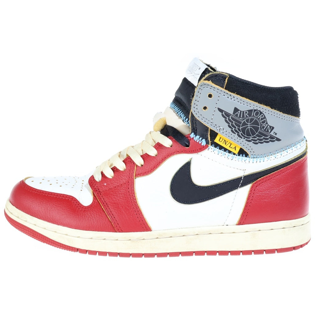 NIKE(ナイキ) ×UNION AIR JORDAN 1 RETRO HIGH OG CHICAGO SHADOW ユニオン エアジョーダン レトロ シカゴ シャドウ ハイカットスニーカー レッド/ホワイト US8.5/26.5cm HV8563-600