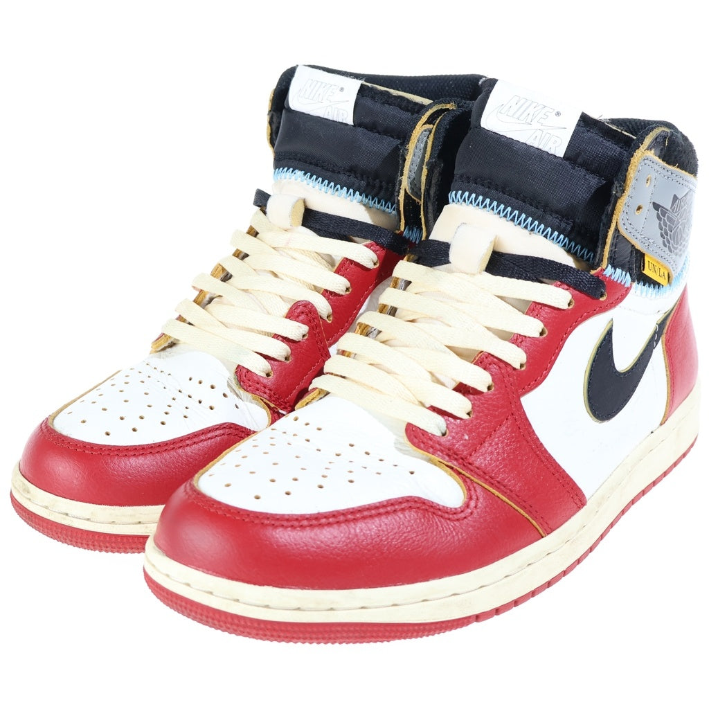 NIKE(ナイキ) ×UNION AIR JORDAN 1 RETRO HIGH OG CHICAGO SHADOW ユニオン エアジョーダン レトロ シカゴ シャドウ ハイカットスニーカー レッド/ホワイト US8.5/26.5cm HV8563-600