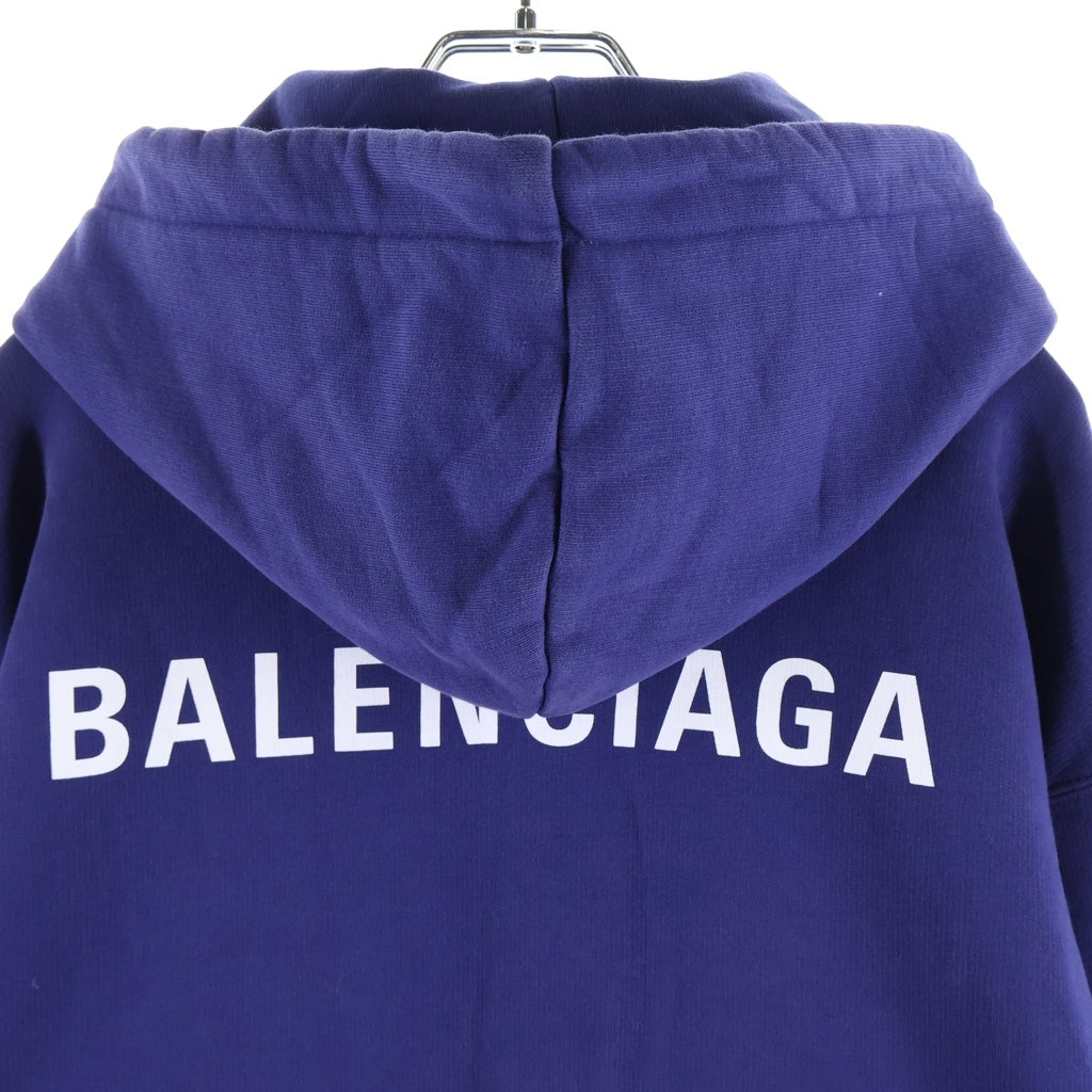 BALENCIAGA(バレンシアガ) バックロゴプリント プルオーバーパーカーフーディー ネイビー 600583 TIV84