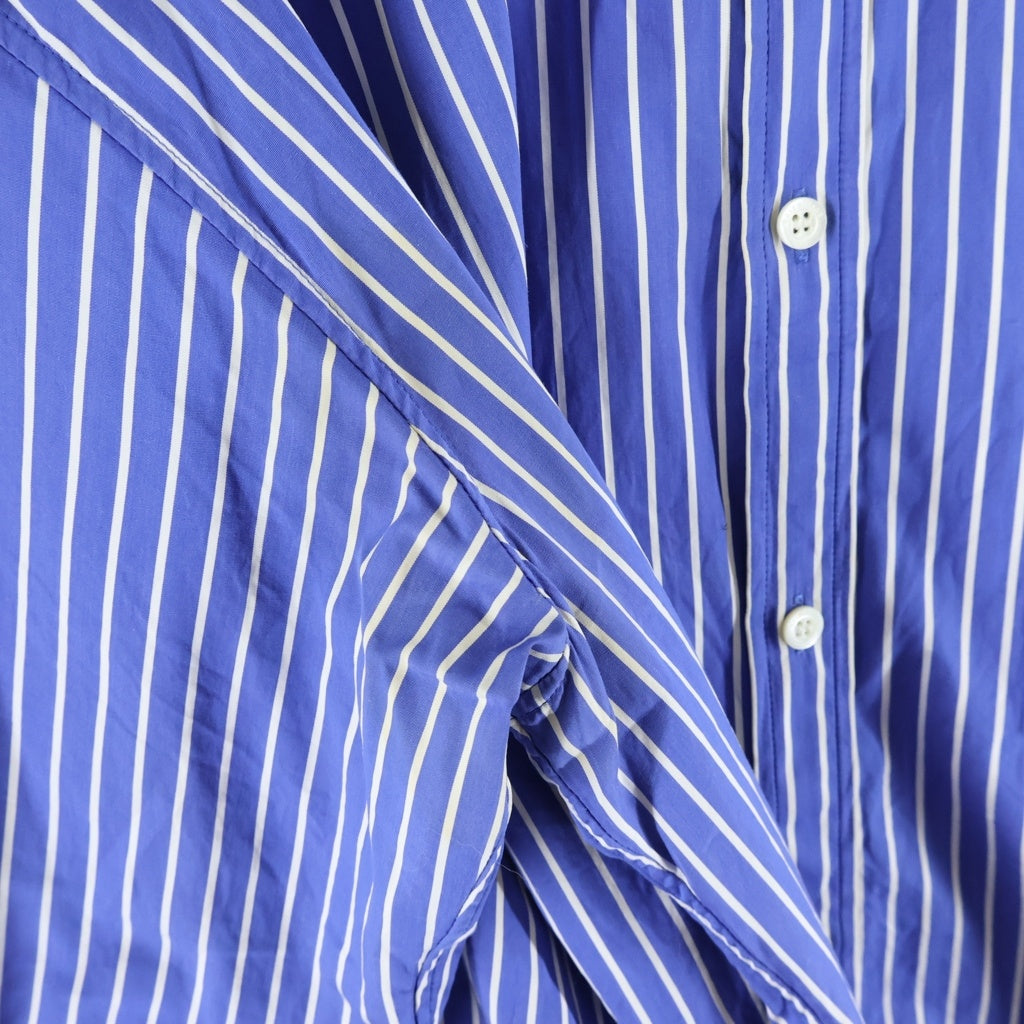 BALENCIAGA(バレンシアガ) 19AW Back Logo Stripe Shirts 556878 TDM08 バックロゴストライプオーバーサイズ ボタンダウン長袖シャツ ブルー