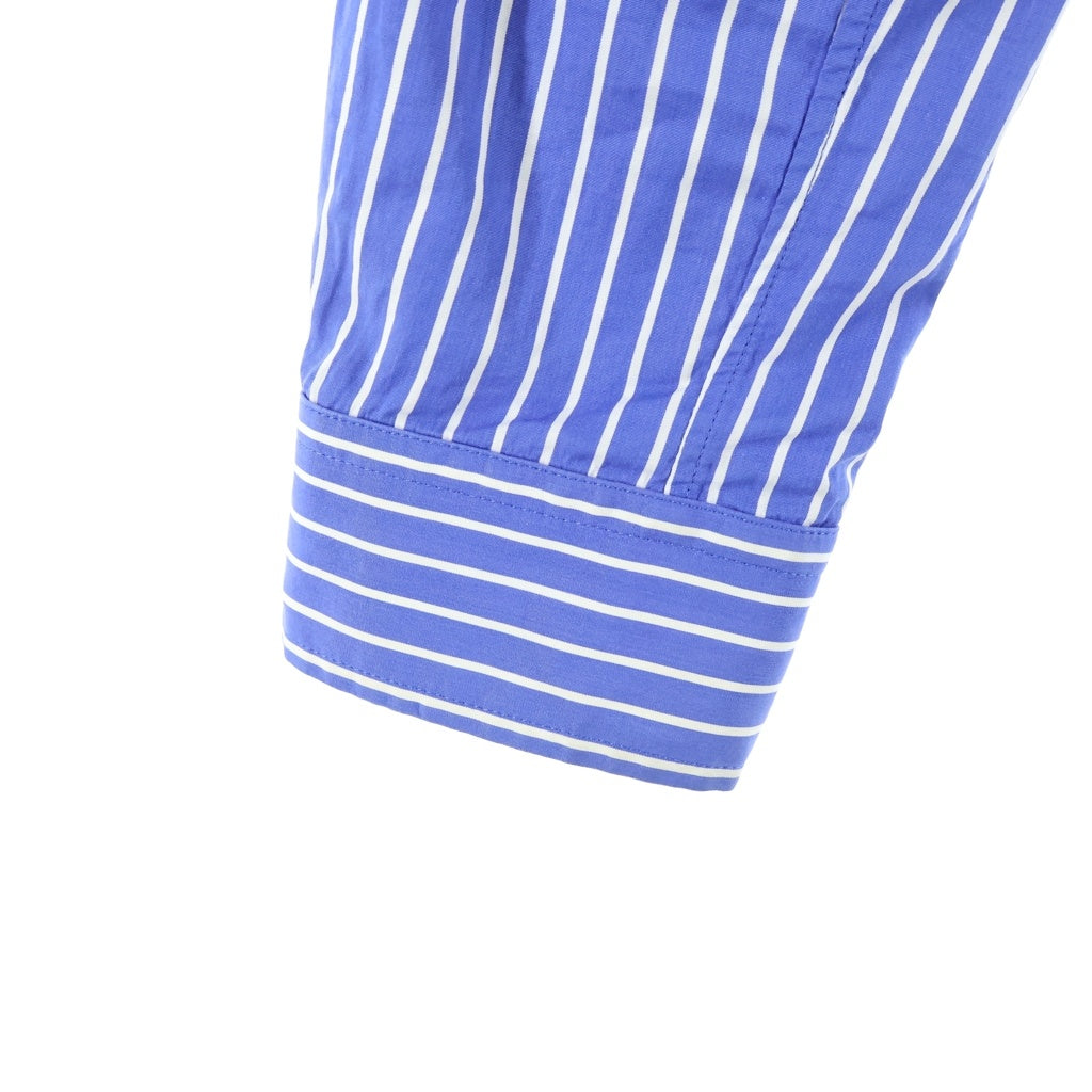 BALENCIAGA(バレンシアガ) 19AW Back Logo Stripe Shirts 556878 TDM08 バックロゴストライプオーバーサイズ ボタンダウン長袖シャツ ブルー