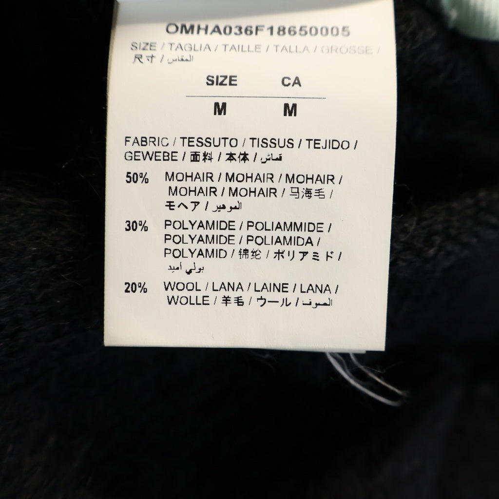 OFF-WHITE(オフホワイト) 18AW Brushed Mohair Knit ブラッシュドモヘア混ニット バックロゴオーバーサイズ クルーネックセーター OMHA036F18650005