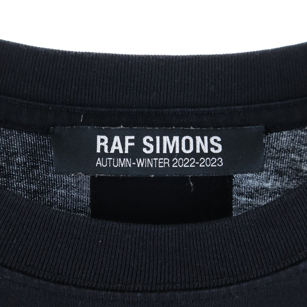 RAF SIMONS(ラフシモンズ) 22AW Nails Print Oversized T-Shirt 222-M133 ネイル プリント オーバーサイズ クルーネック半袖Tシャツカットソー ブラック