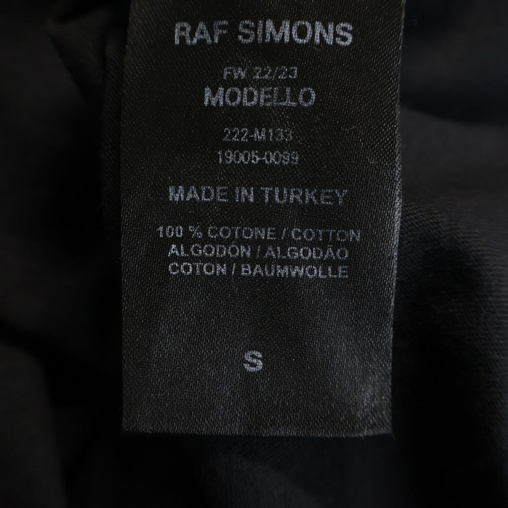 RAF SIMONS(ラフシモンズ) 22AW Nails Print Oversized T-Shirt 222-M133 ネイル プリント オーバーサイズ クルーネック半袖Tシャツカットソー ブラック