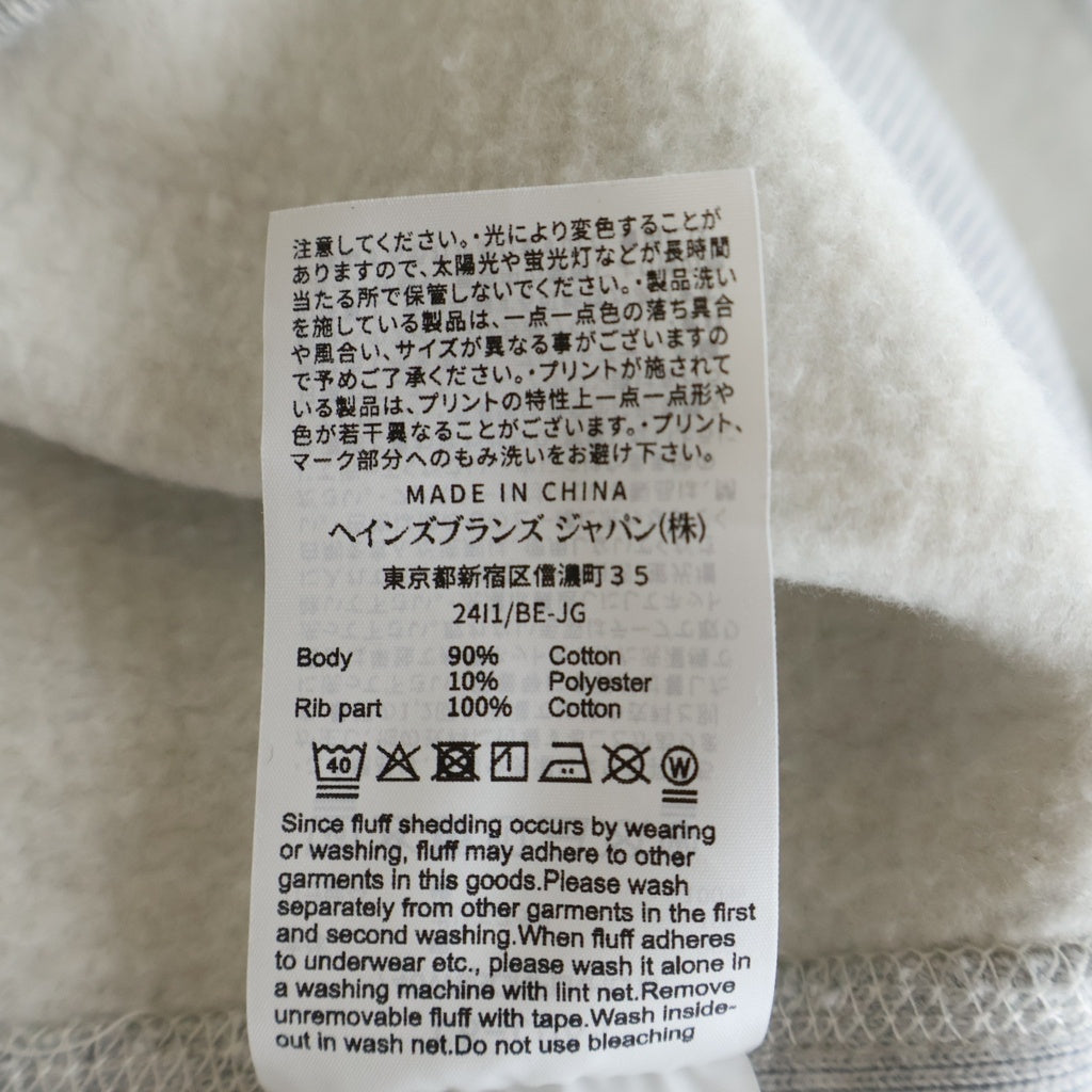 WACKO MARIA(ワコマリア) ×Champion オールドイングリッシュロゴプリント リバースウィーブ クルーネック長袖スウェット グレー C8-C065
