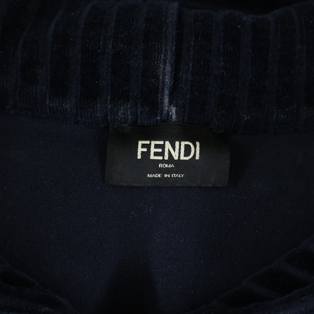 FENDI(フェンディ) 17AW ベルベット ジップアップパーカーフーディー ネイビー 12CPZ-24-1236