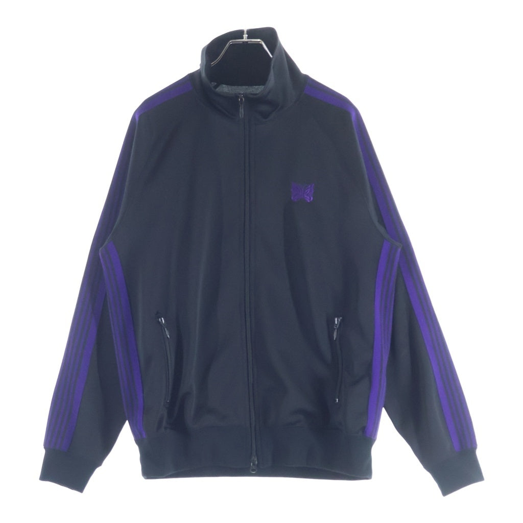 Needles(ニードルス) 26SS Track Jacket フロントロゴ刺繍ジップアップトラックジャケット ブラック/SX1519