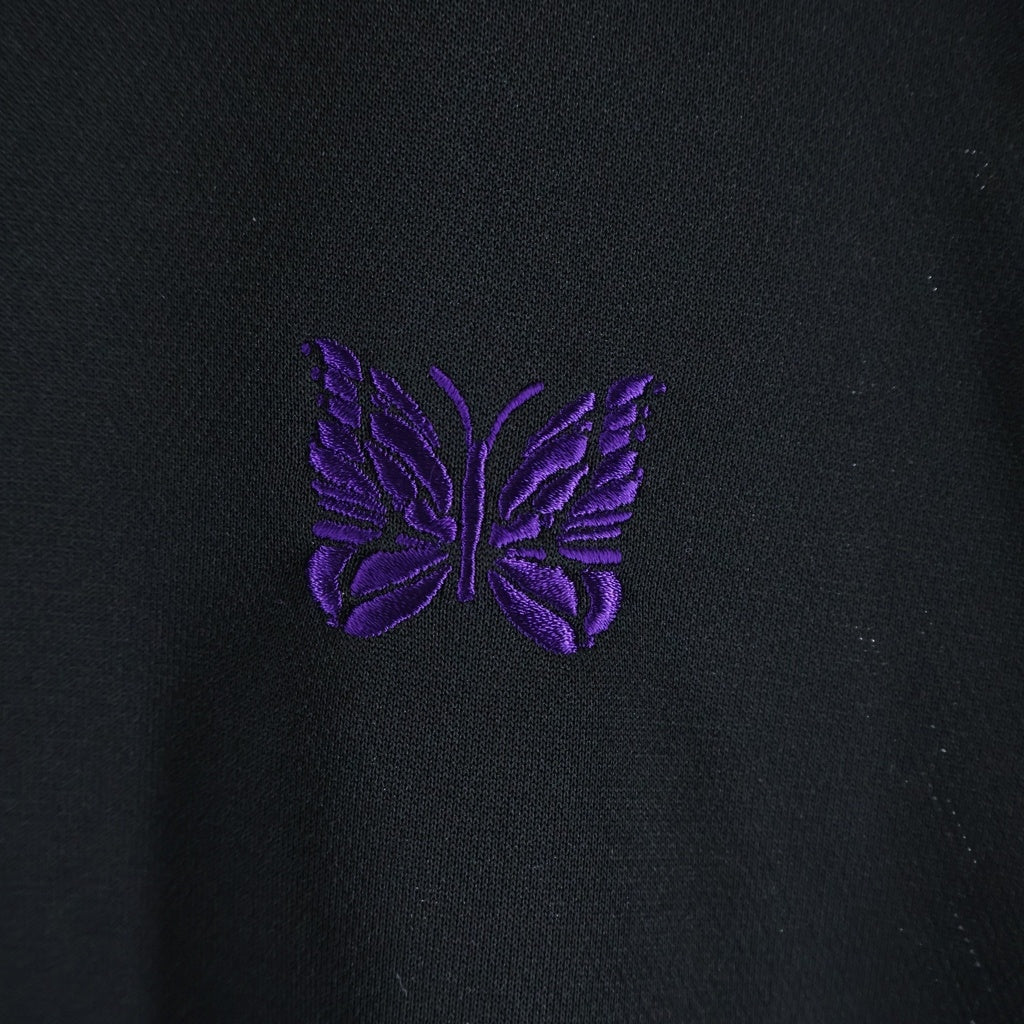 Needles(ニードルス) 26SS Track Jacket フロントロゴ刺繍ジップアップトラックジャケット ブラック/SX1519