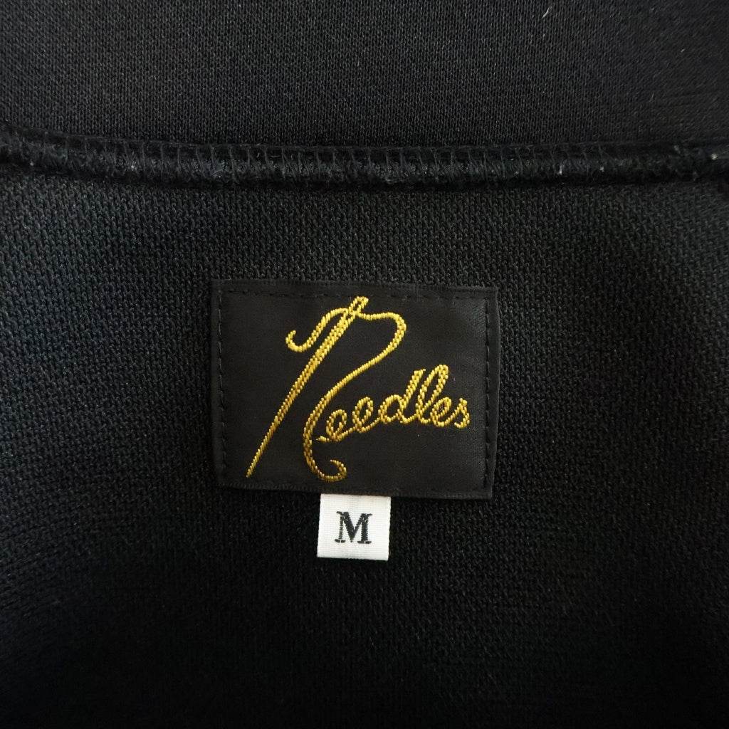 Needles(ニードルス) 26SS Track Jacket フロントロゴ刺繍ジップアップトラックジャケット ブラック/SX1519