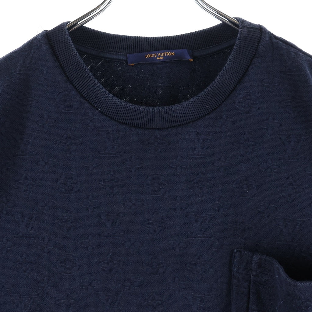 LOUIS VUITTON(ルイヴィトン) 20SS 3D Poccket T-shirt 3Dポケット モノグラム クルーネック半袖Tシャツカットソー ネイビー RM202Q TCL HIY49W