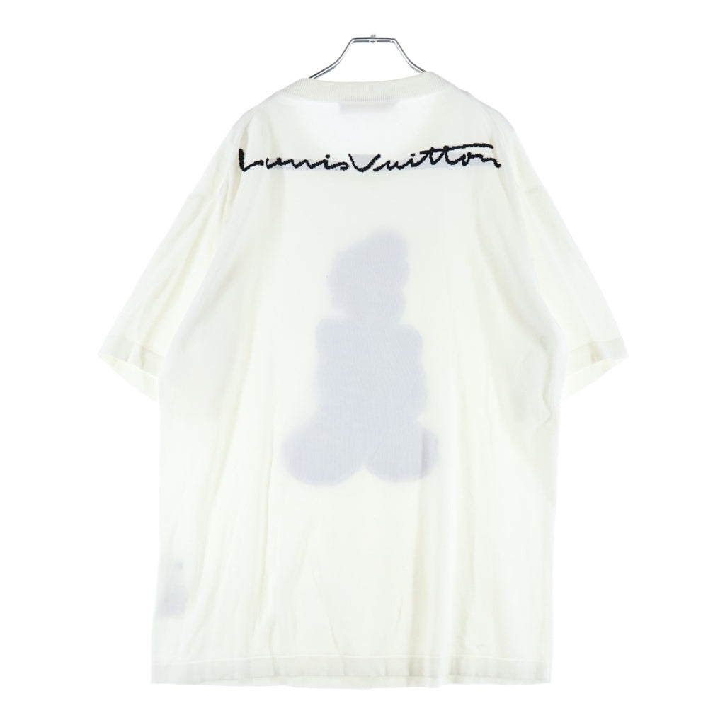 LOUIS VUITTON(ルイヴィトン) 23SS Graphic Cotton T-shirt フロント刺繍 グラフィッククルーネック半袖Tシャツカットソー ホワイト RM231M JL4 HON10W