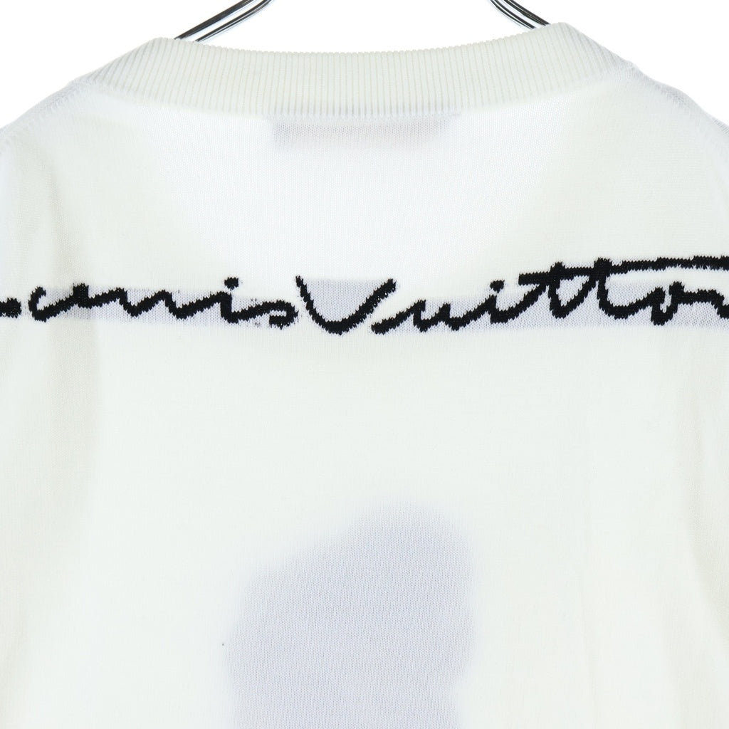 LOUIS VUITTON(ルイヴィトン) 23SS Graphic Cotton T-shirt フロント刺繍 グラフィッククルーネック半袖Tシャツカットソー ホワイト RM231M JL4 HON10W
