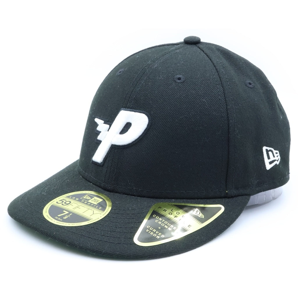 Palace Skateboards(パレススケートボーズ) ×New Era 59FIT LOW PROFILE ロゴワッペン刺繍 ベースボールキャップ ブラック