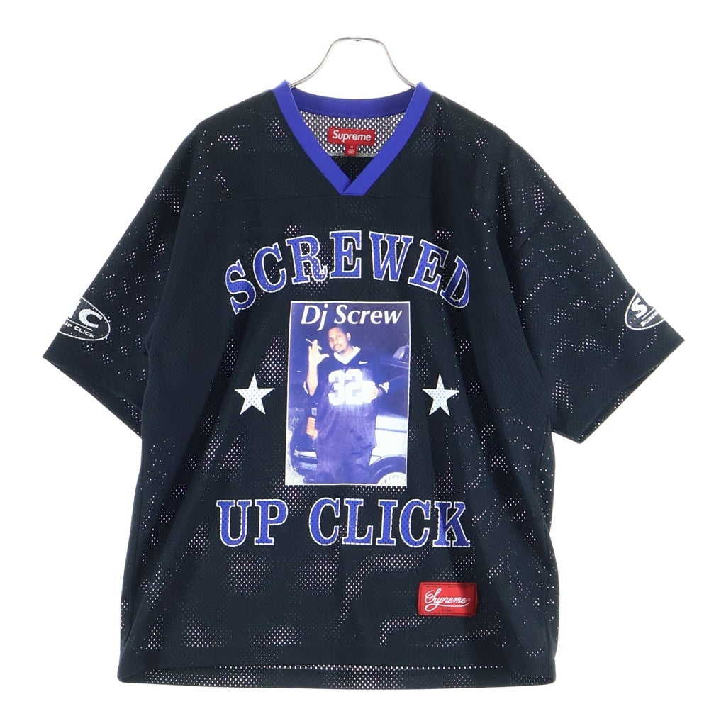 SUPREME(シュプリーム) 26SS x DJ Screw Football Jersey ×DJスクリュー フットボール半袖ジャージー ゲームシャツ ブラック