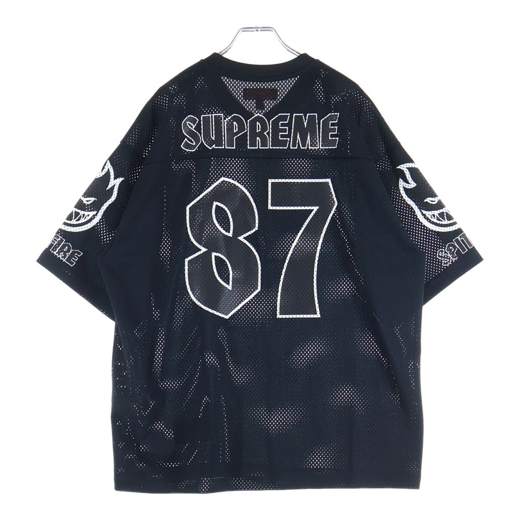 SUPREME(シュプリーム) 26SS x Spitfire Football Jersey × スピットファイア 半袖フットボールジャージー ゲームシャツ ブラック M