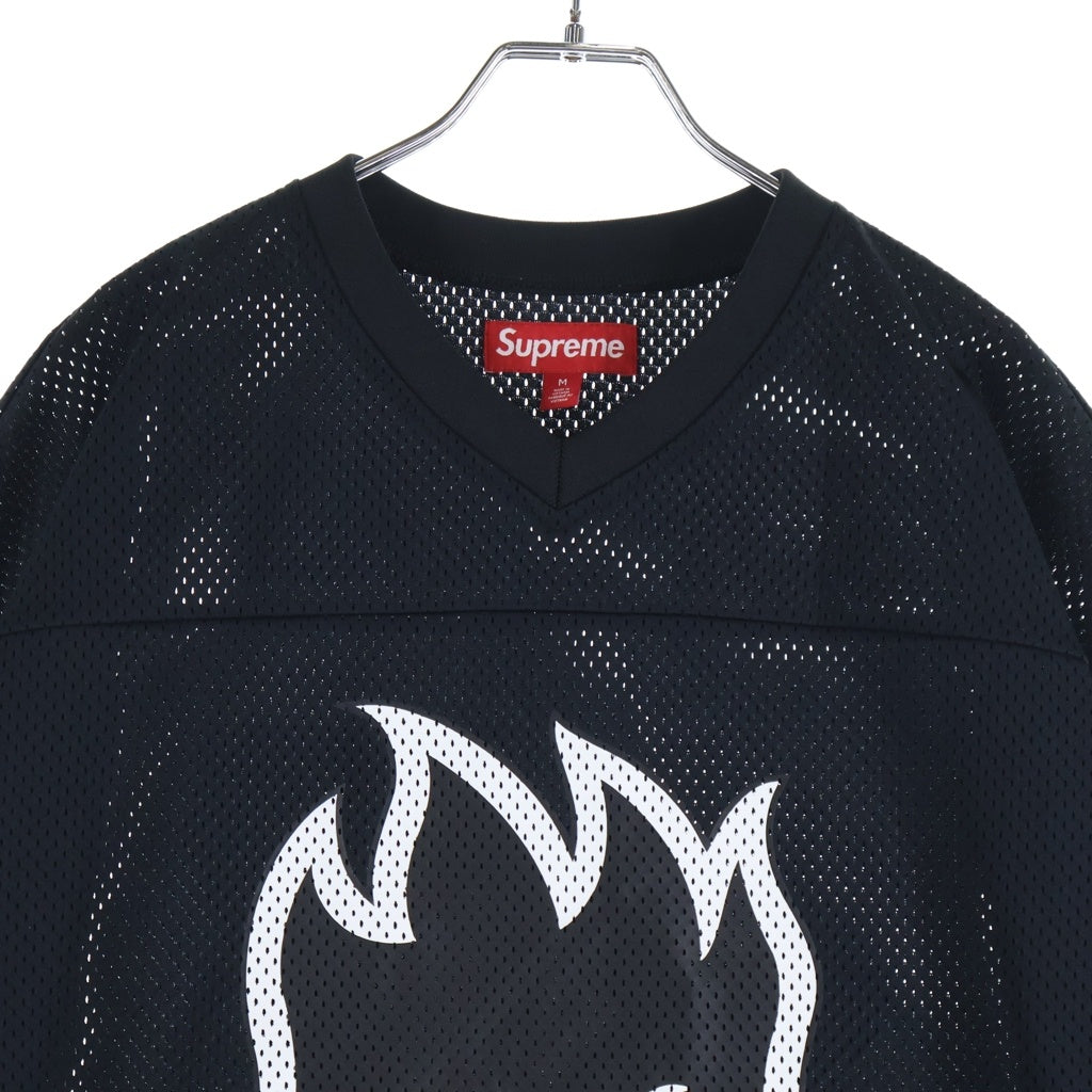SUPREME(シュプリーム) 26SS x Spitfire Football Jersey × スピットファイア 半袖フットボールジャージー ゲームシャツ ブラック M