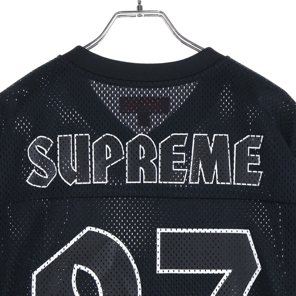 SUPREME(シュプリーム) 26SS x Spitfire Football Jersey × スピットファイア 半袖フットボールジャージー ゲームシャツ ブラック M
