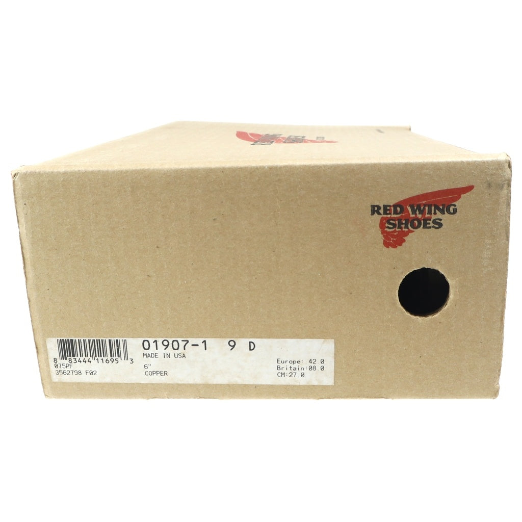 RED WING(レッド ウイング) 1907 Classic Moc クラシックモック ハイカットレザースニーカー ブラウン 27cm