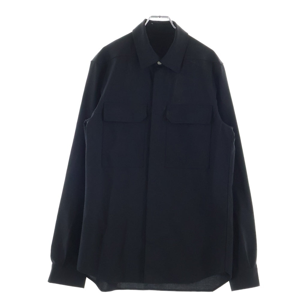 Rick Owens(リックオウエンス) 26AW OUTERSHIRT アウターシャツ スナップボタンシャツ ブラック RU02F4236-ZL