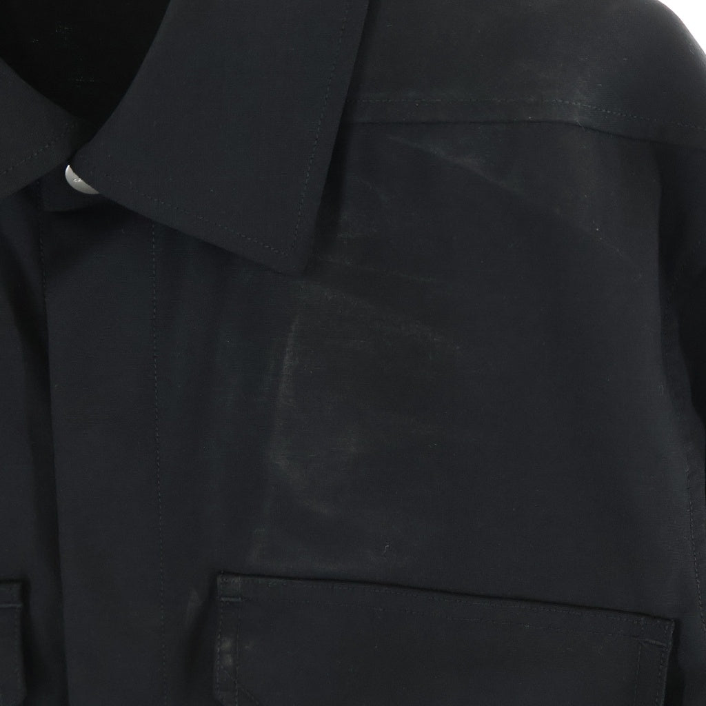 Rick Owens(リックオウエンス) 26AW OUTERSHIRT アウターシャツ スナップボタンシャツ ブラック RU02F4236-ZL
