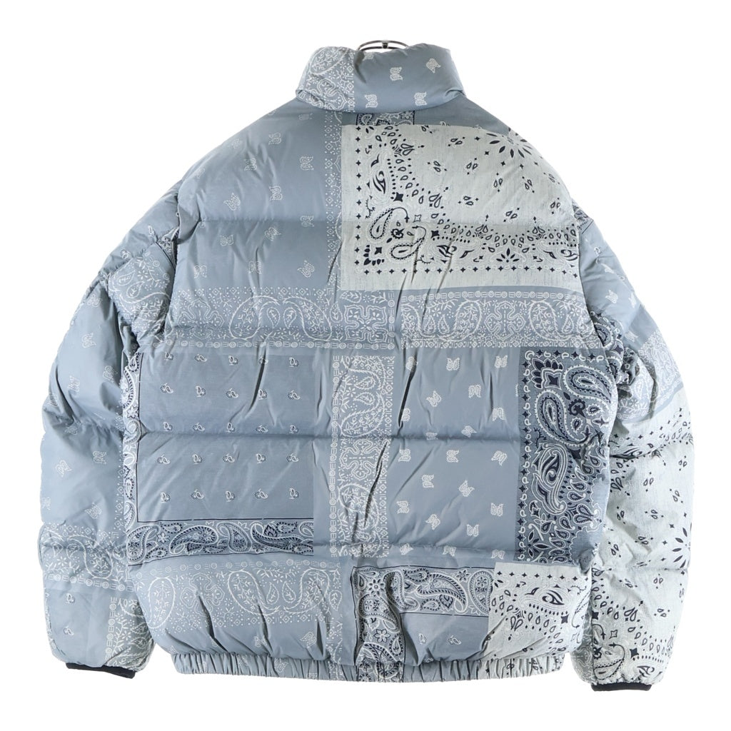 THISISNEVERTHAT(ディスイズネバーザット) PERTEX Down Jacket TN220OOWHS03 ペイズリー バンダナ パーテックス T ダウンジャケット グレー