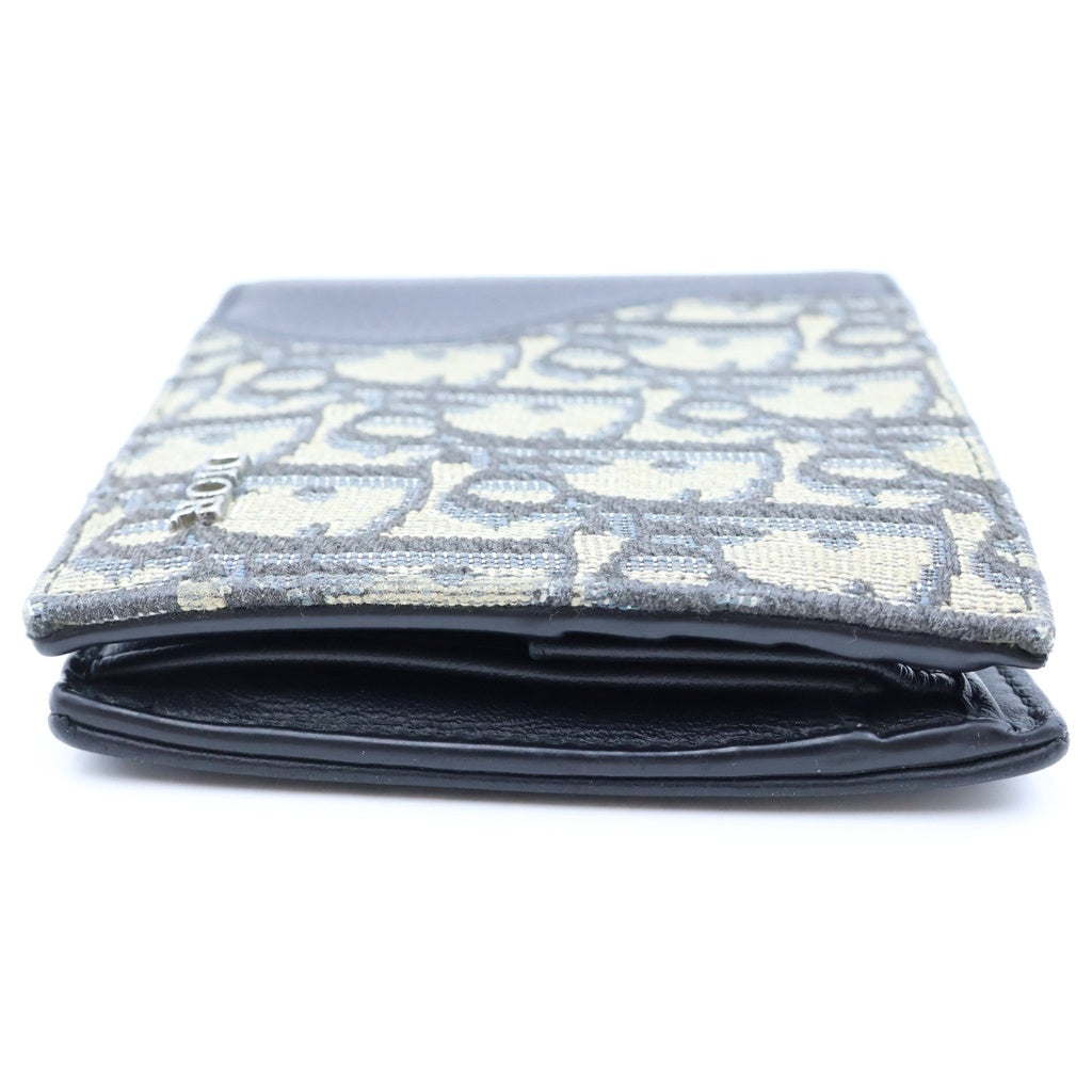 DIOR(ディオール) SUDDLE WALLET サドルウォレット オブリーク 二つ折り財布 グレー 2ADBH076YKS レディース
