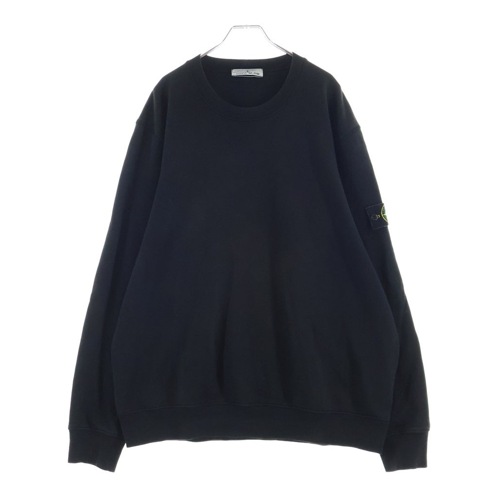 STONE ISLAND(ストーンアイランド) 25SS ORGANIC COTTON FLEECE K1S156100044S0051 オーガニックコットン クルーネック長袖スウェットトレーナー ブラック