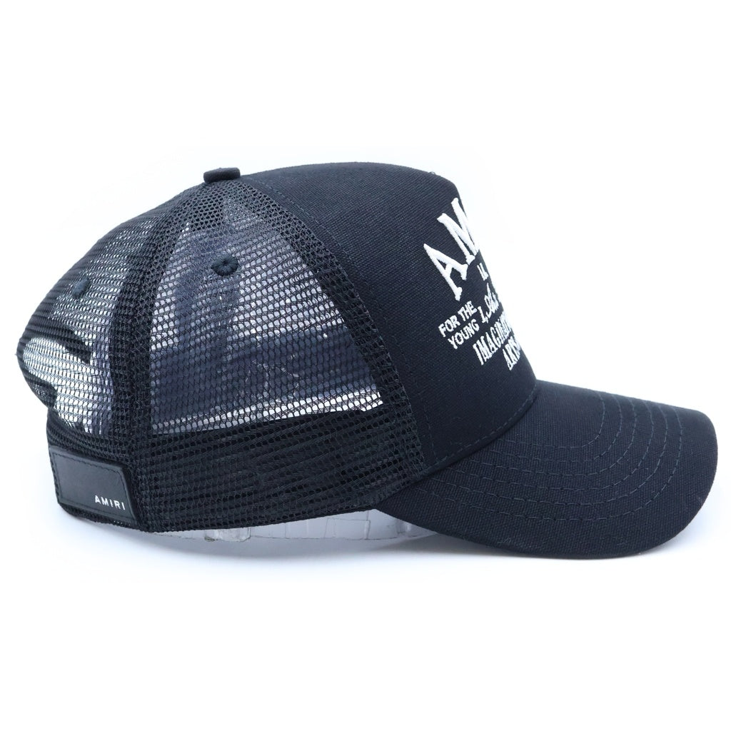 AMIRI(アミリ) ARTS DISTRICT TRUCKER HAT メッシュトラッカーベースボールキャップ 帽子 ブラック PXMAH001