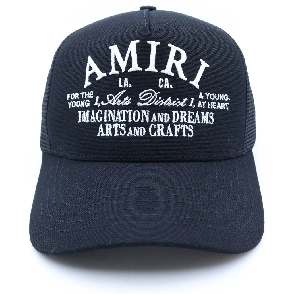 AMIRI(アミリ) ARTS DISTRICT TRUCKER HAT メッシュトラッカーベースボールキャップ 帽子 ブラック PXMAH001