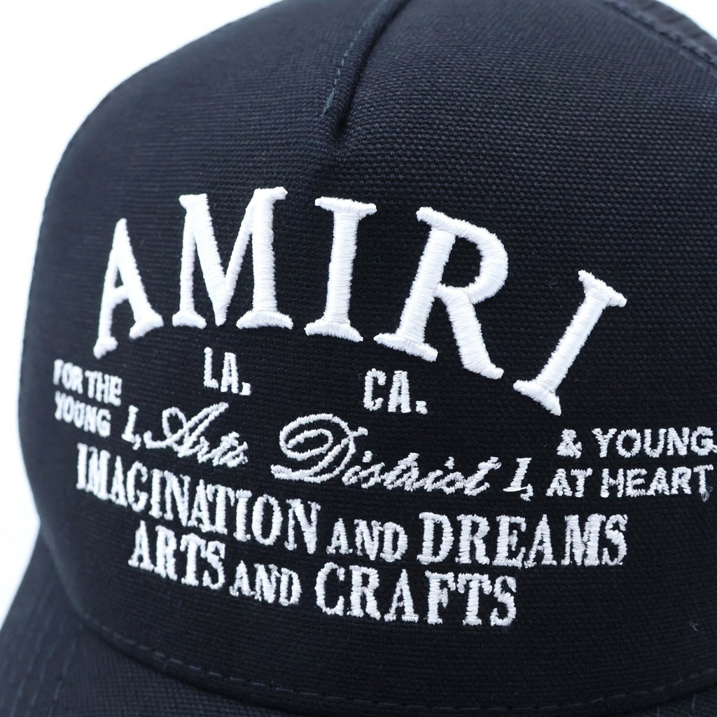 AMIRI(アミリ) ARTS DISTRICT TRUCKER HAT メッシュトラッカーベースボールキャップ 帽子 ブラック PXMAH001