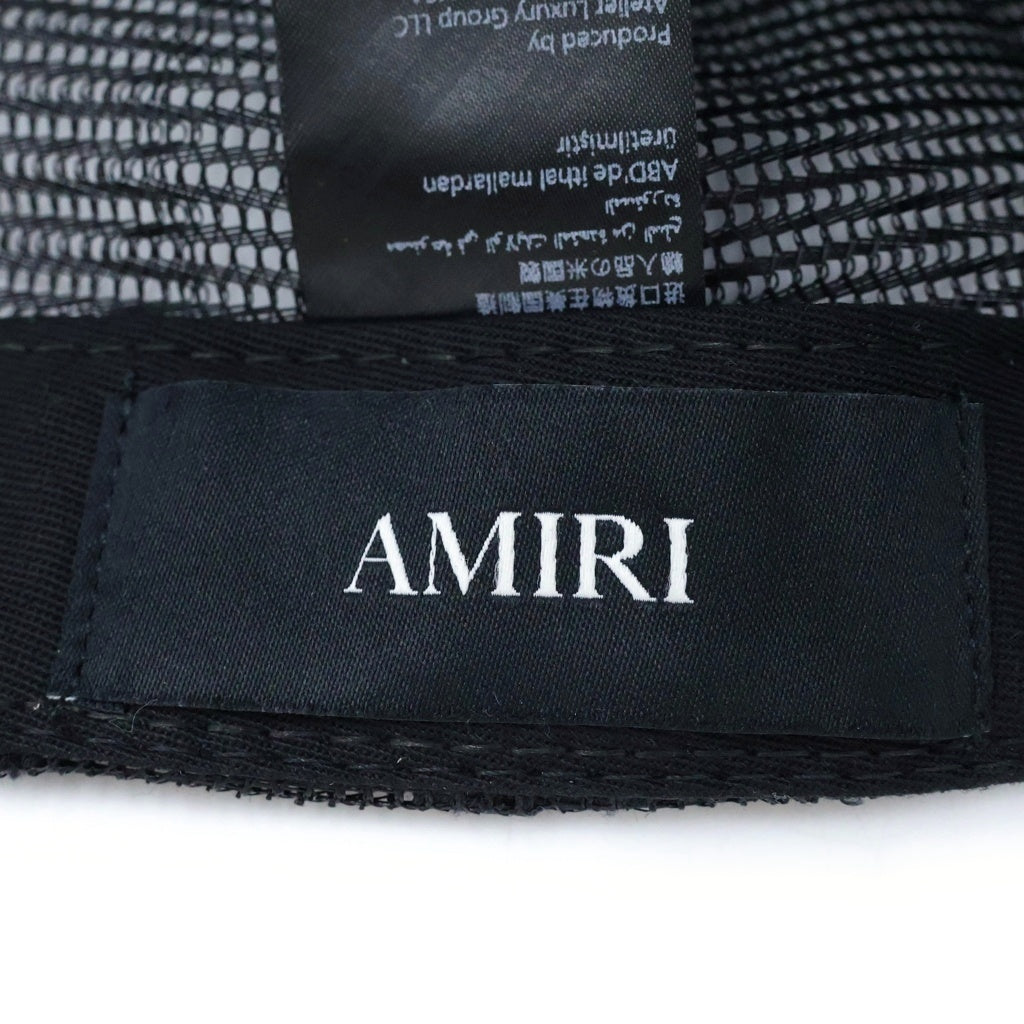 AMIRI(アミリ) ARTS DISTRICT TRUCKER HAT メッシュトラッカーベースボールキャップ 帽子 ブラック PXMAH001
