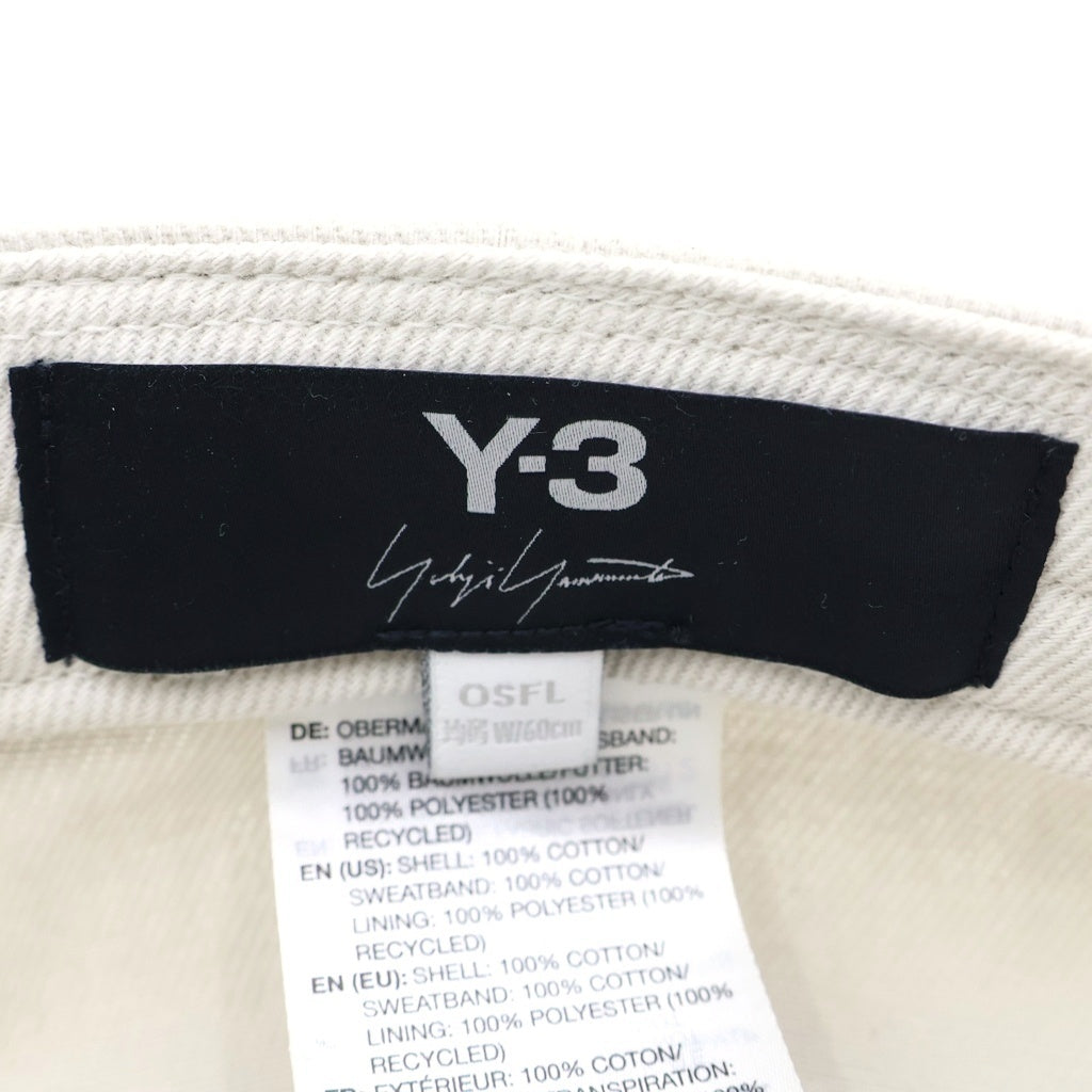 Y-3(ワイスリー) ×MERCEDES-AMG PETRONAS FORMULA 1 TEAM PODIUM CAP メルセデスベンツ ロゴ刺繍 メッシュトラッカーベースボールキャップ 帽子 ブラック/アイボリー KR0353