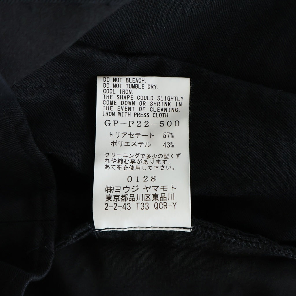 Ground Y(グラウンドワイ) 側章付きサルエルパンツ ブラック GP-P22-500-1