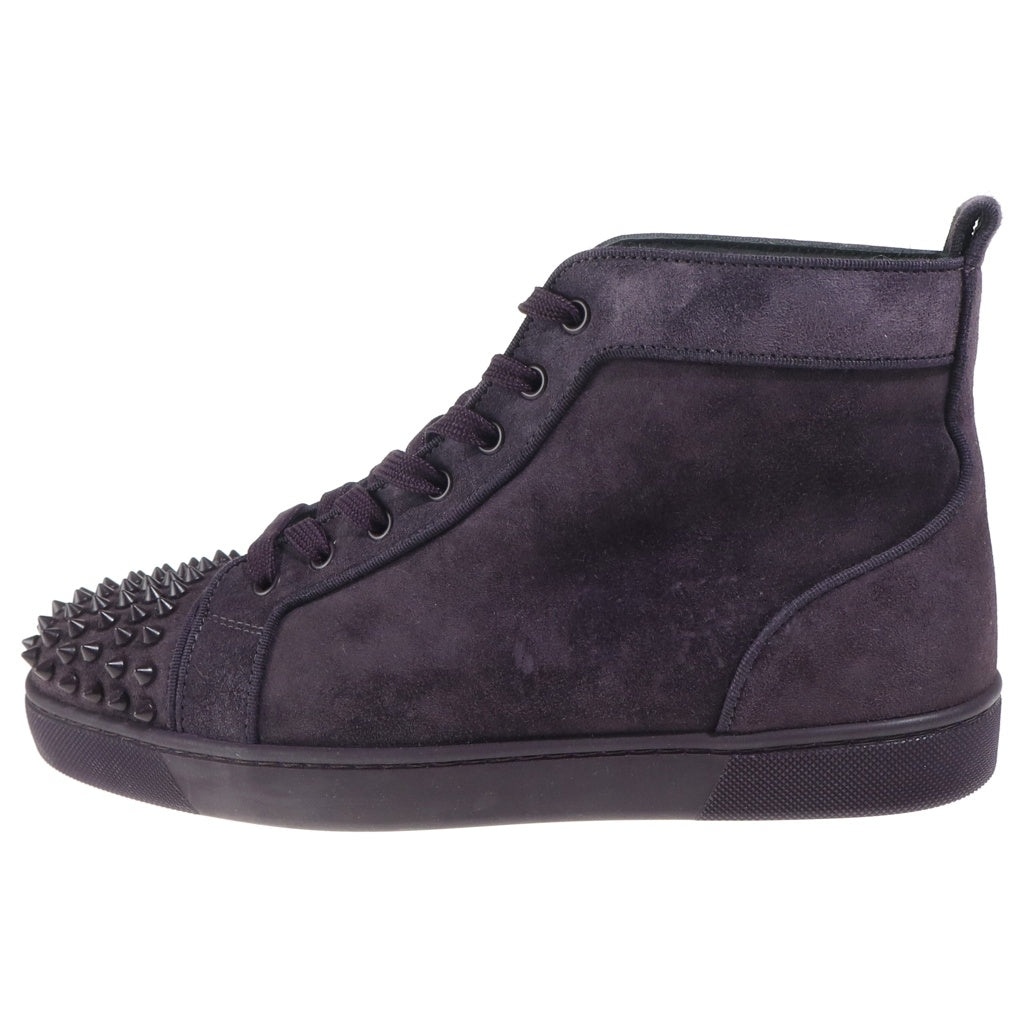 CHRISTIAN LOUBOUTIN(クリスチャンルブタン) Spikes Cap-Top Suede Sneakers スパイク スエード ハイカットスニーカー パープル