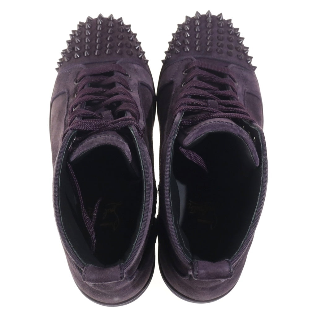 CHRISTIAN LOUBOUTIN(クリスチャンルブタン) Spikes Cap-Top Suede Sneakers スパイク スエード ハイカットスニーカー パープル