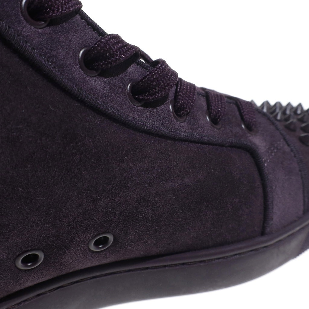 CHRISTIAN LOUBOUTIN(クリスチャンルブタン) Spikes Cap-Top Suede Sneakers スパイク スエード ハイカットスニーカー パープル