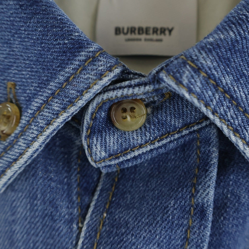 BURBERRY(バーバリー) 23SS TB LOGO OVERSIZE DENIM SHIRT 8067640 TBロゴ オーバーサイズ 長袖デニムシャツ インディゴ