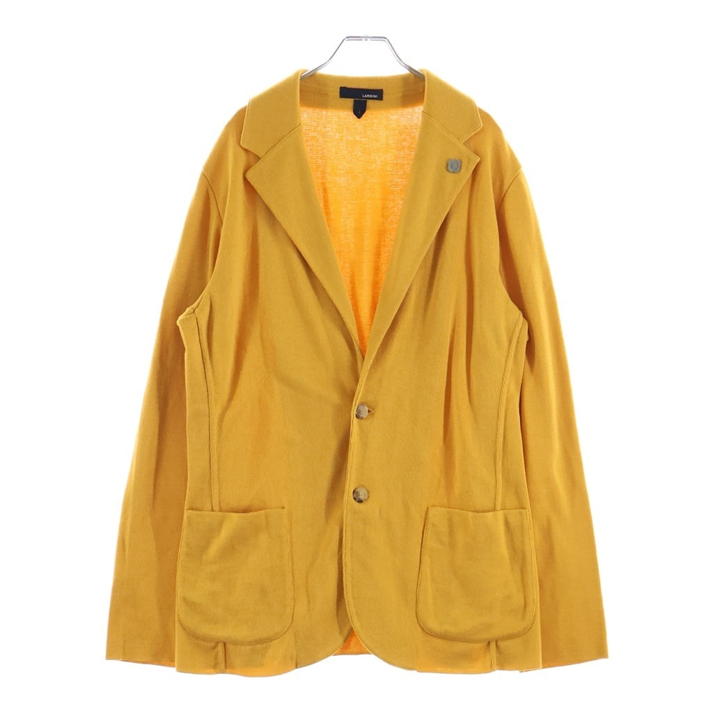 LARDINI(ラルディーニ) COTTONE TAILORED JACKET EPLJM56 コットンニット 2B テーラードジャケット イエロー