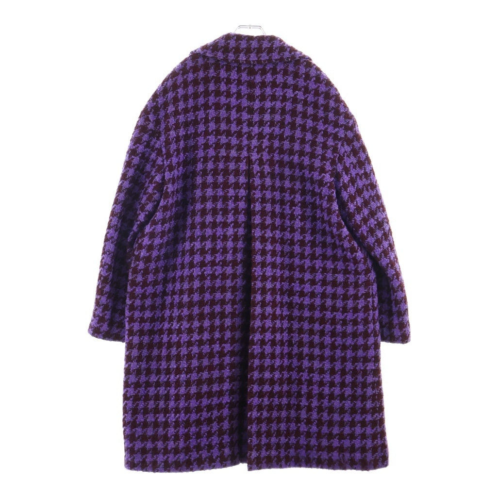 PT TORINO(ピーティートリノ) Cappotto Lungo ツイード ウール ロングコート パープル TL2FCD030LAC