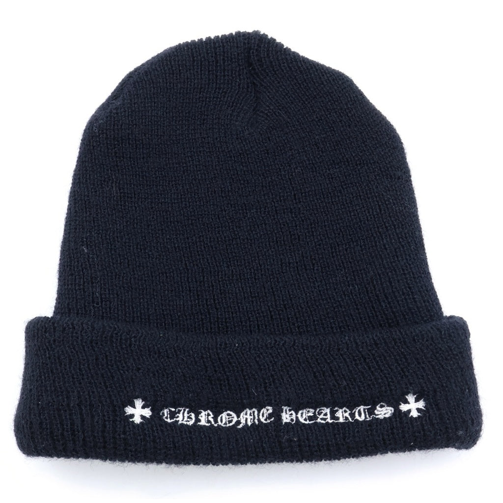 CHROME HEARTS(クロムハーツ) WOOL WATCH CAP CHプラス 刺繍ウールニットビーニー 帽子 ブラック
