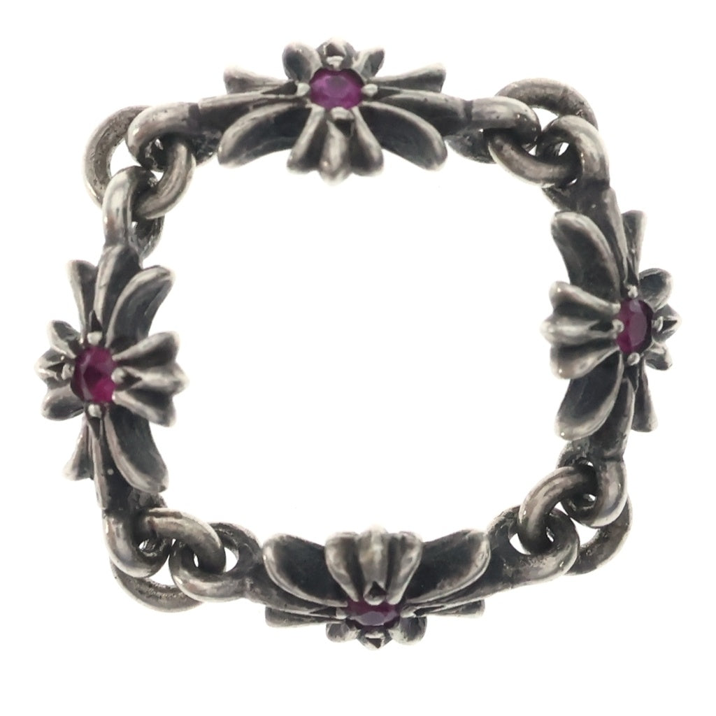 CHROME HEARTS(クロムハーツ) TINY E CH PLUS RUBY タイニーE CHプラス ルビー リング シルバー レディース