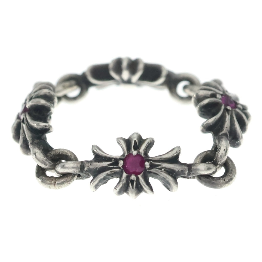 CHROME HEARTS(クロムハーツ) TINY E CH PLUS RUBY タイニーE CHプラス ルビー リング シルバー レディース