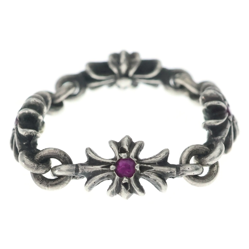CHROME HEARTS(クロムハーツ) TINY E CH PLUS RUBY タイニーE CHプラス ルビー リング シルバー レディース