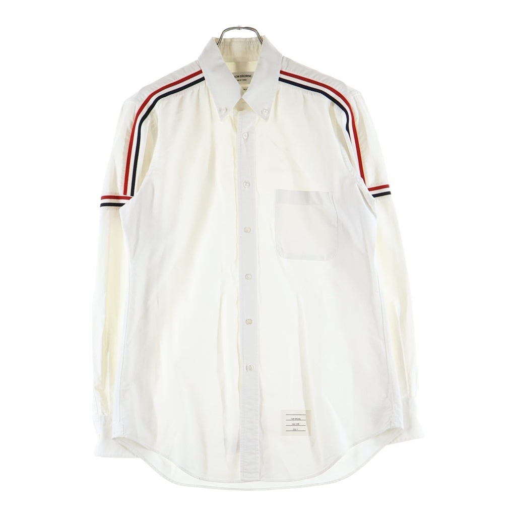 THOM BROWNE(トムブラウン) オックスフォード エラスティックシーム 長袖ボタンダウンシャツ ホワイト MWL270A-00139100
