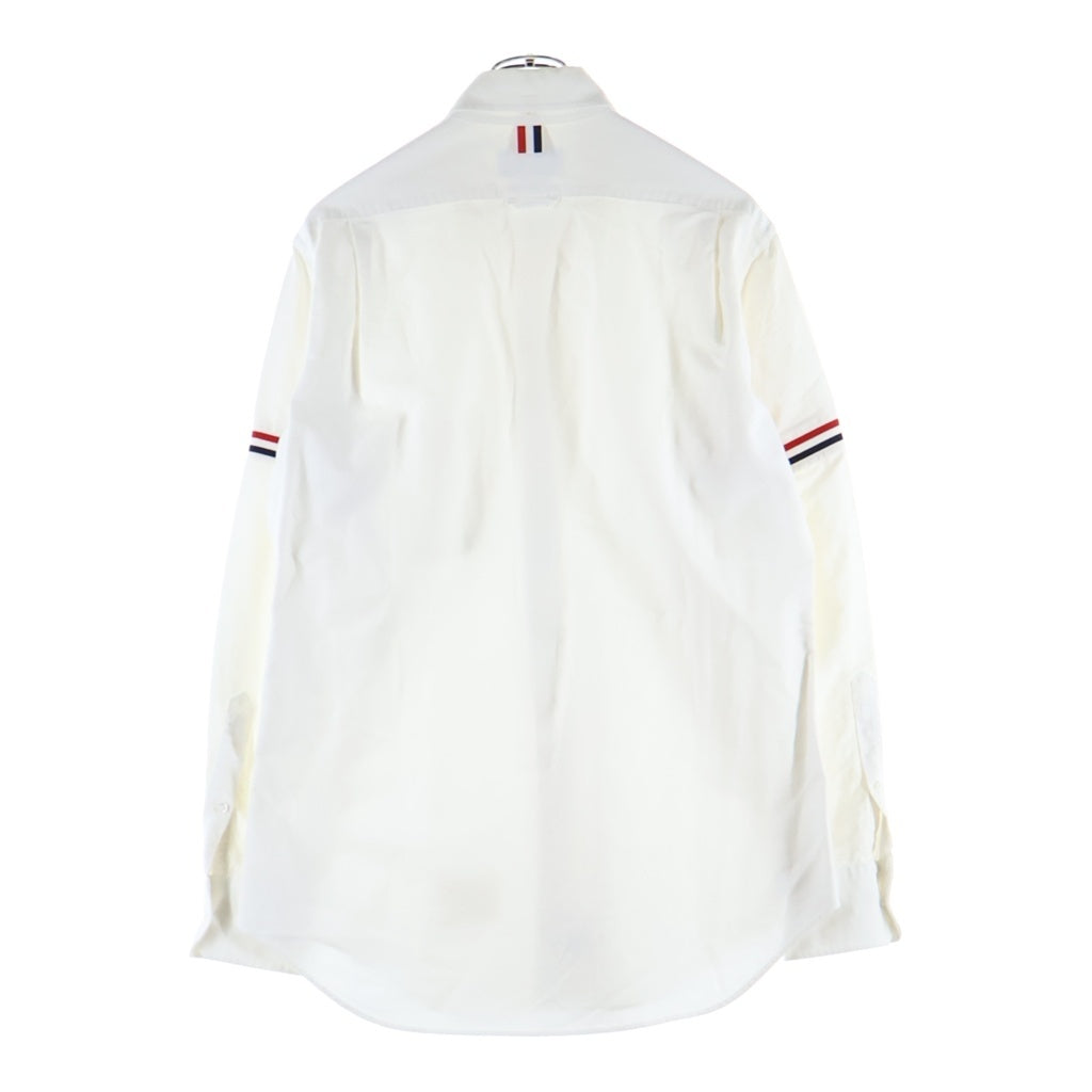 THOM BROWNE(トムブラウン) オックスフォード エラスティックシーム 長袖ボタンダウンシャツ ホワイト MWL270A-00139100