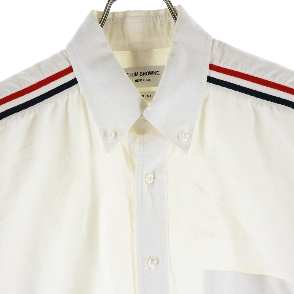 THOM BROWNE(トムブラウン) オックスフォード エラスティックシーム 長袖ボタンダウンシャツ ホワイト MWL270A-00139100