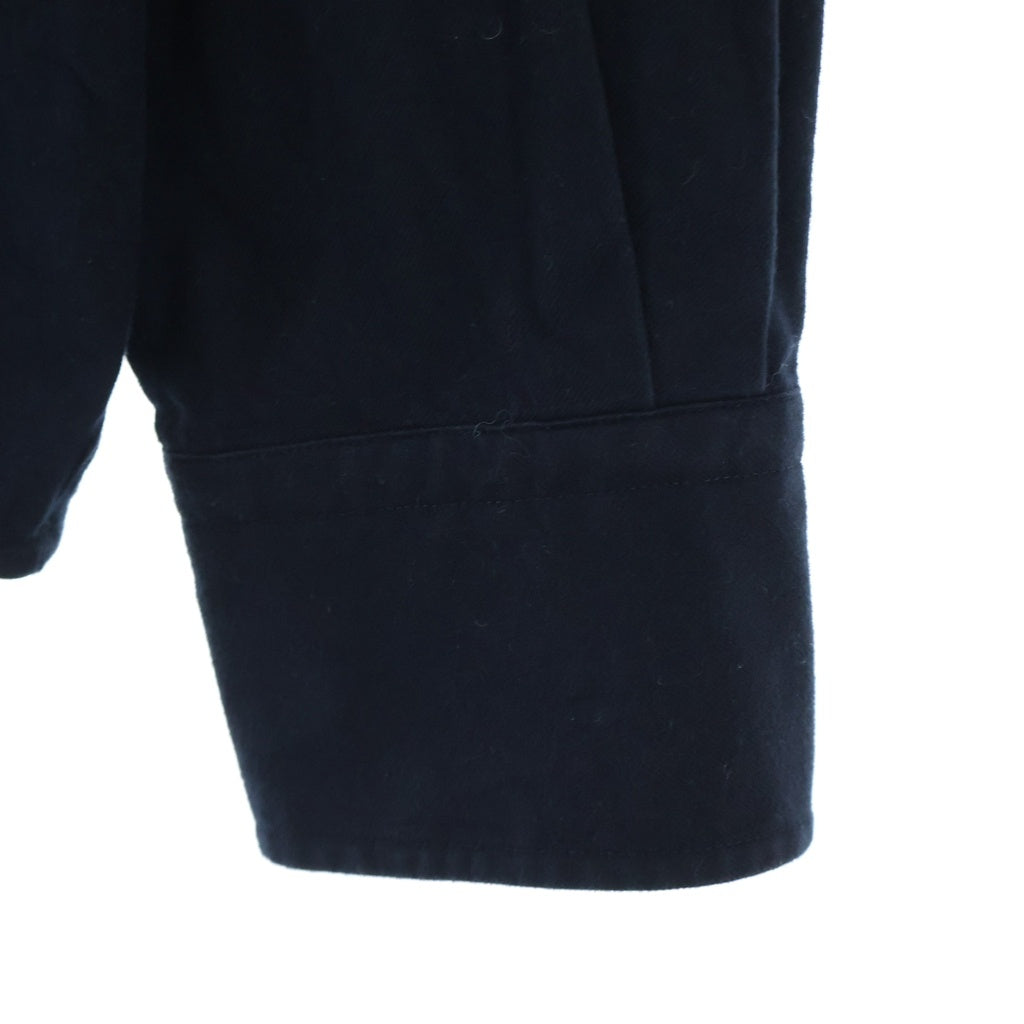 THOM BROWNE(トムブラウン) フランネル 4-BAR長袖ボタンダウンシャツ ブラック MWL272A-05245415